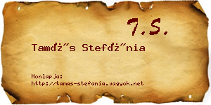 Tamás Stefánia névjegykártya